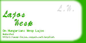 lajos wesp business card